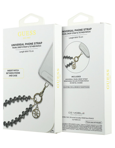 GUESS CORDON DE MANO CHARM CRYSTAL NEGRO