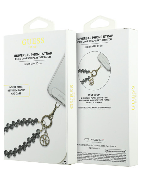 GUESS CORDON DE MANO CHARM CRYSTAL NEGRO