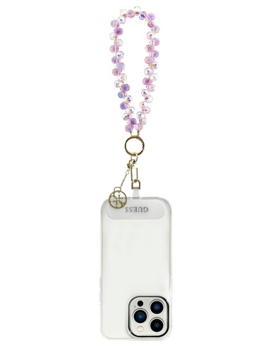 GUESS CORDON DE MANO CHARM CRYSTAL ROSA