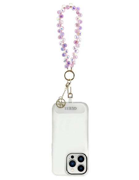 GUESS CORDON DE MANO CHARM CRYSTAL ROSA