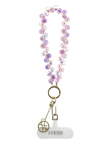 GUESS CORDON DE MANO CHARM CRYSTAL ROSA