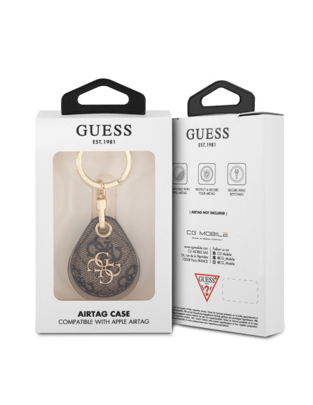 GUESS FUNDA  AIRTAG 4G MARRON