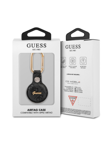 GUESS FUNDA  AIRTAG SCRIPT NEGRA
