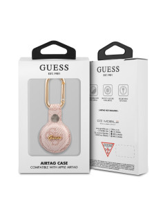 GUESS FUNDA  AIRTAG SCRIPT ROSA 2