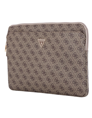 GUESS FUNDA 4G ZIPPER PORTATIL 13"- 14" MARRON