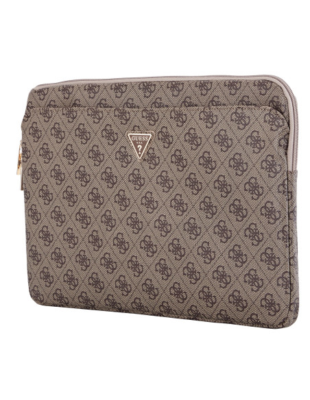 GUESS FUNDA 4G ZIPPER PORTATIL 13"- 14" MARRON