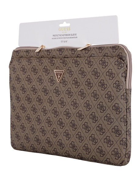 GUESS FUNDA 4G ZIPPER PORTATIL 13"- 14" MARRON