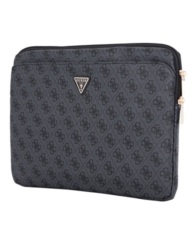 GUESS FUNDA 4G ZIPPER PORTATIL 13"- 14" NEGRO