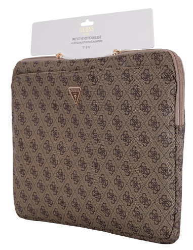 GUESS FUNDA 4G ZIPPER PORTATIL 15"- 16" MARRON
