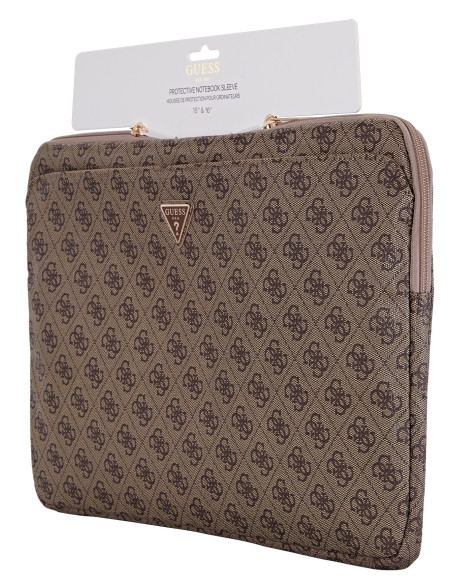 GUESS FUNDA 4G ZIPPER PORTATIL 15"- 16" MARRON