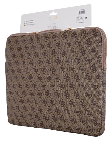GUESS FUNDA 4G ZIPPER PORTATIL 15"- 16" MARRON
