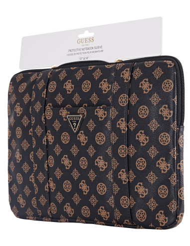 GUESS FUNDA PEONY POCKET PORTATIL 13"- 14" NEGRO