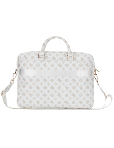 GUESS MALETIN PEONY ZIPPER PORTATILES 13"- 16" BLANCO 2
