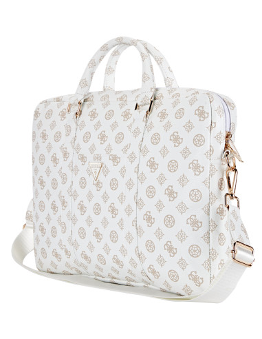 GUESS MALETIN PEONY ZIPPER PORTATILES 13"- 16" BLANCO