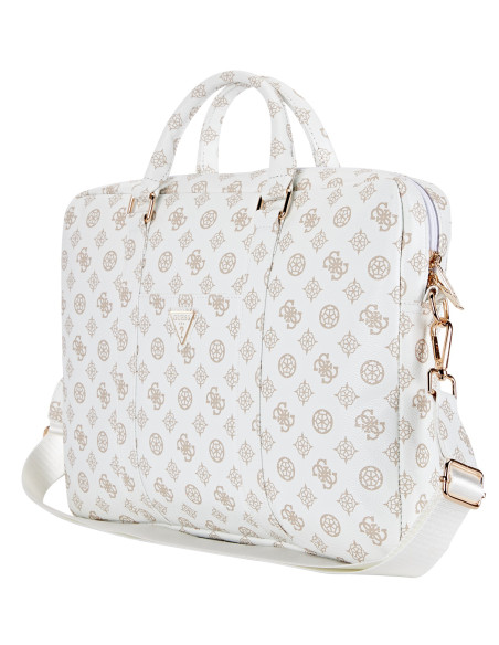 GUESS MALETIN PEONY ZIPPER PORTATILES 13"- 16" BLANCO