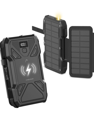 HEAD BATERIA AUXILIAR SOLAR 10000 mAh/ PD/ 22.5W/ CARGA INALAMBRICA