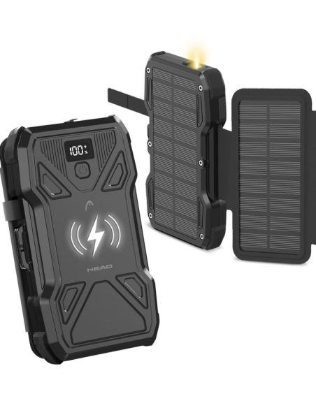 HEAD BATERIA AUXILIAR SOLAR 10000 mAh/ PD/ 22.5W/ CARGA INALAMBRICA