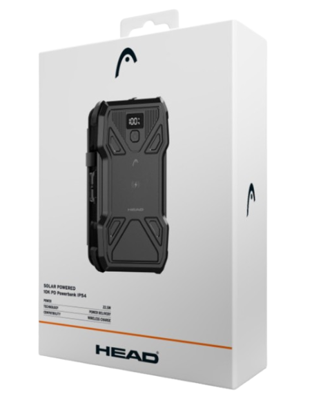 HEAD BATERIA AUXILIAR SOLAR 10000 mAh/ PD/ 22.5W/ CARGA INALAMBRICA
