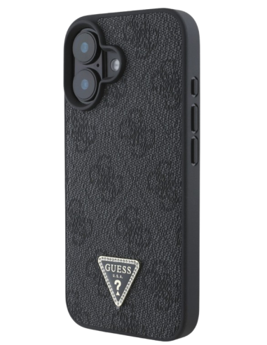 GUESS CARCASA TRIANGLE STRASS IPHONE 16 NEGRO