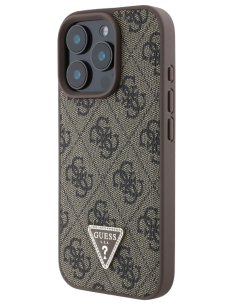 GUESS CARCASA TRIANGLE STRASS IPHONE 16 PRO MAX MARRON