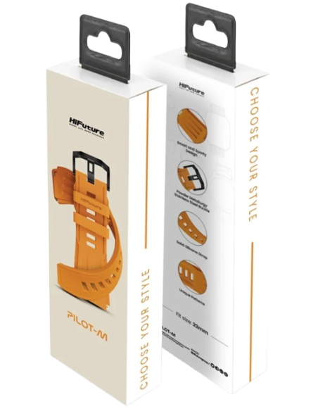 HIFUTURE CORREA SMARTWATCH PILOT-M 22mm NARANJA