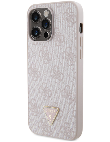 GUESS CARCASA TRIANGLE STRASS IPHONE 16 PRO MAX ROSA