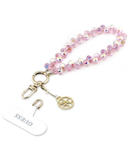 GUESS CORDON DE MANO CHARM CRYSTAL ROSA