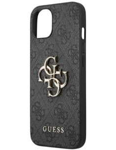 GUESS FUNDA 4G METAL LOGO IPHONE 13 GRIS