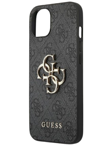 GUESS FUNDA 4G METAL LOGO IPHONE 13 GRIS