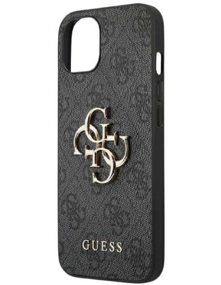 GUESS FUNDA 4G METAL LOGO IPHONE 13 GRIS