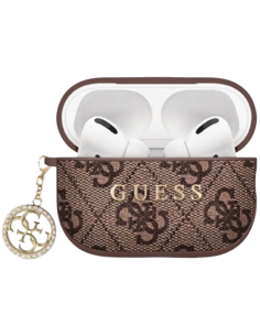 GUESS FUNDA 4G STRASS CHARM AIRPODS 4 MARRON