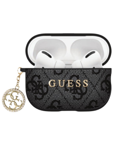 GUESS FUNDA 4G STRASS CHARM AIRPODS 4 NEGRO