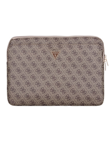 GUESS FUNDA 4G ZIPPER PORTATIL 13"- 14" MARRON