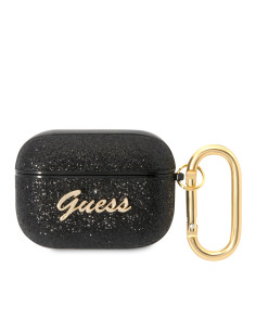 GUESS FUNDA GLITTER FLAKE AIRPODS PRO NEGRO