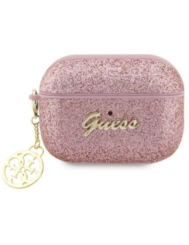 GUESS FUNDA GLITTER FLAKE AIRPODS PRO ROSA