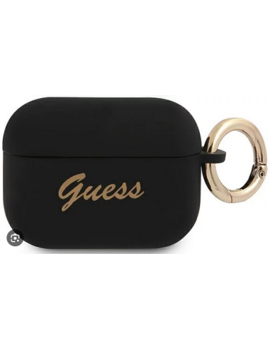 GUESS FUNDA SCRIPT SILICONA AIRPODS PRO NEGRO