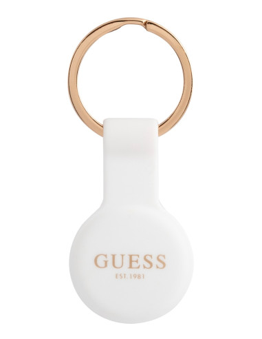 GUESS FUNDA SILICONA AIRTAG CLASSIC BLANCO