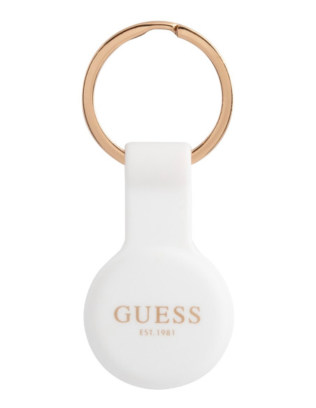 GUESS FUNDA SILICONA AIRTAG CLASSIC BLANCO