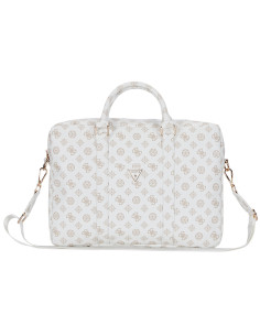 GUESS MALETIN PEONY ZIPPER PORTATILES 13"- 16" BLANCO