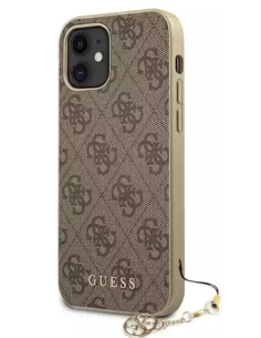 GUESS carcasa 4G CHARM iphone 12 MINI MARRON