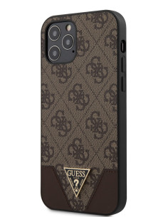GUESS carcasa 4G TRIANGLE iphone 12 MINI MARRON
