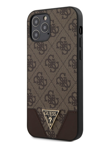 GUESS carcasa 4G TRIANGLE iphone 12 MINI MARRON