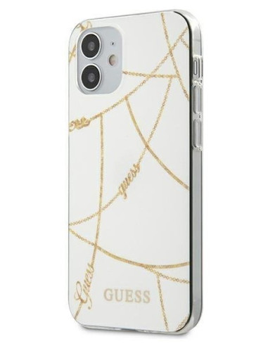 GUESS carcasa CHAIN iphone 12 MINI BLANCO