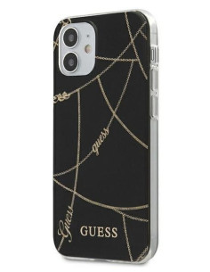 GUESS carcasa CHAIN iphone 12 MINI NEGRO