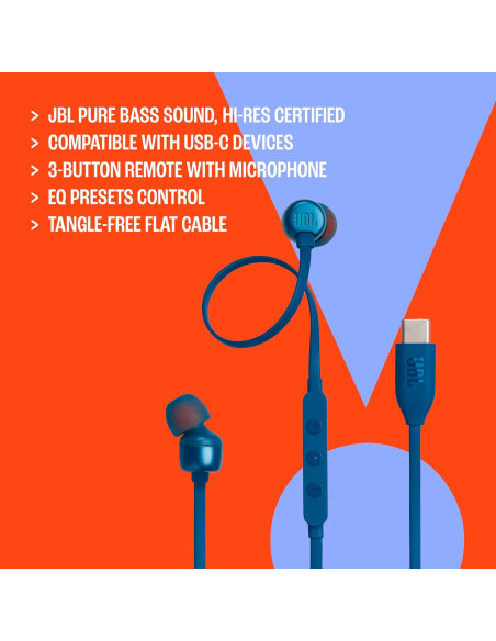JBL AURICULAR TUNE 310C AZUL