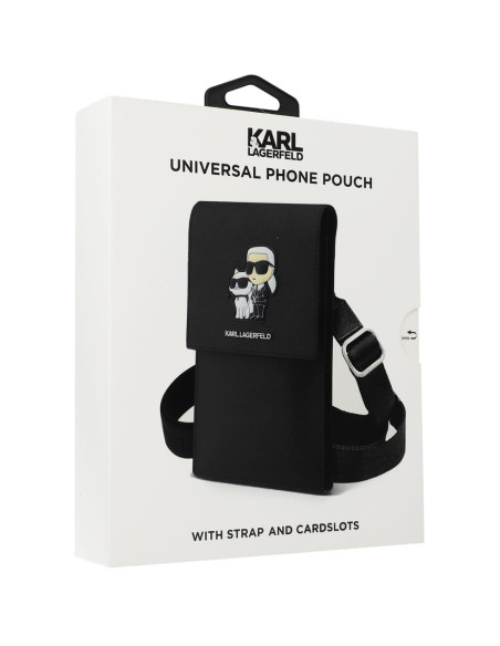 KARL LAGERFELD BANDOLERA SAFFIANO K&C NFT NEGRO