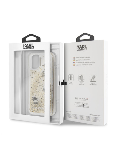 KARL LAGERFELD CARCASA CHARMS  IPHONE 11 PRO ORO