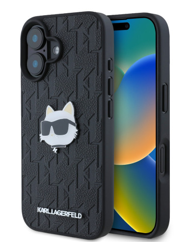 KARL LAGERFELD CARCASA CHOUPETTE HEAD IPHONE 16 NEGRO