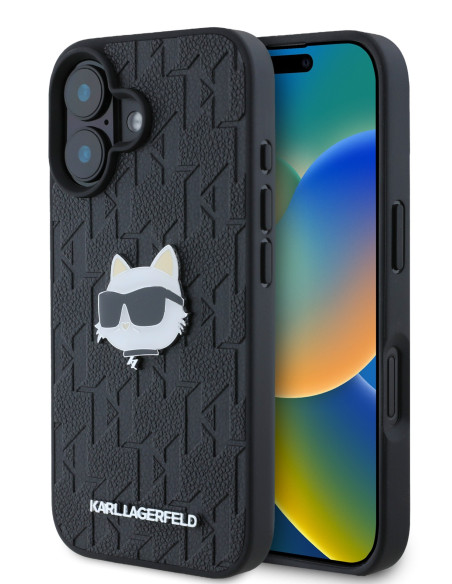KARL LAGERFELD CARCASA CHOUPETTE HEAD IPHONE 16 NEGRO