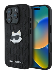 KARL LAGERFELD CARCASA CHOUPETTE HEAD IPHONE 16 PRO NEGRO 2